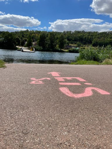 Saalefähre Eisfahrrad