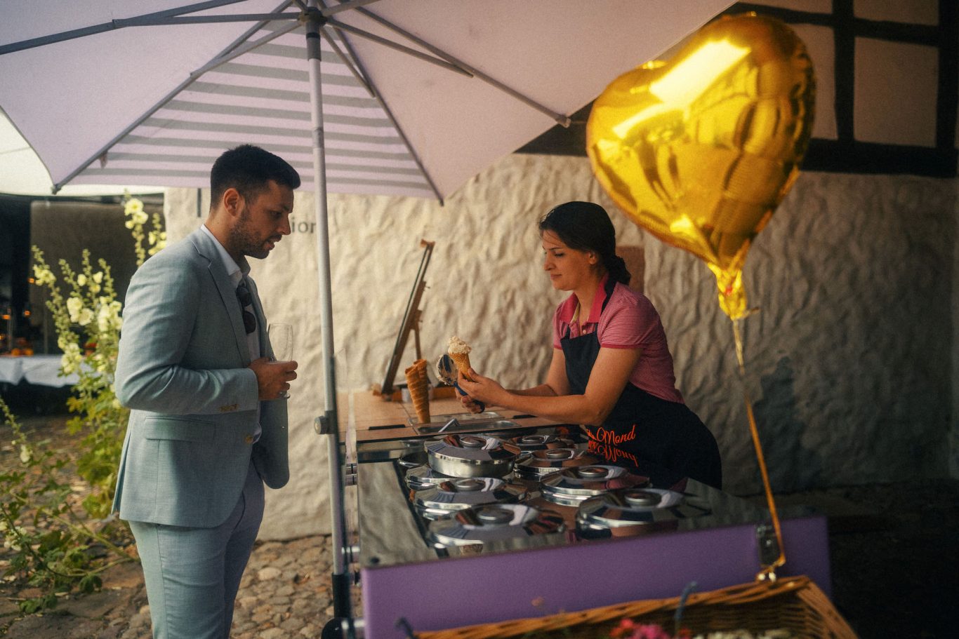 Eis für Hochzeit